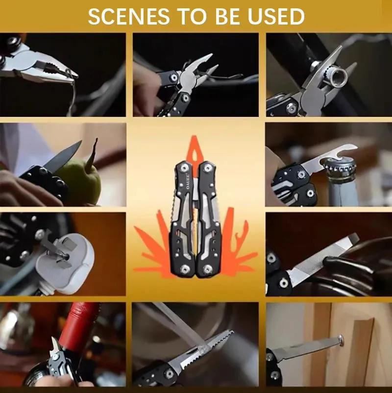 Multi-tool Pocket Knife Pliers - Versatile Outdoor Tactical Gear for Hunting and Survival