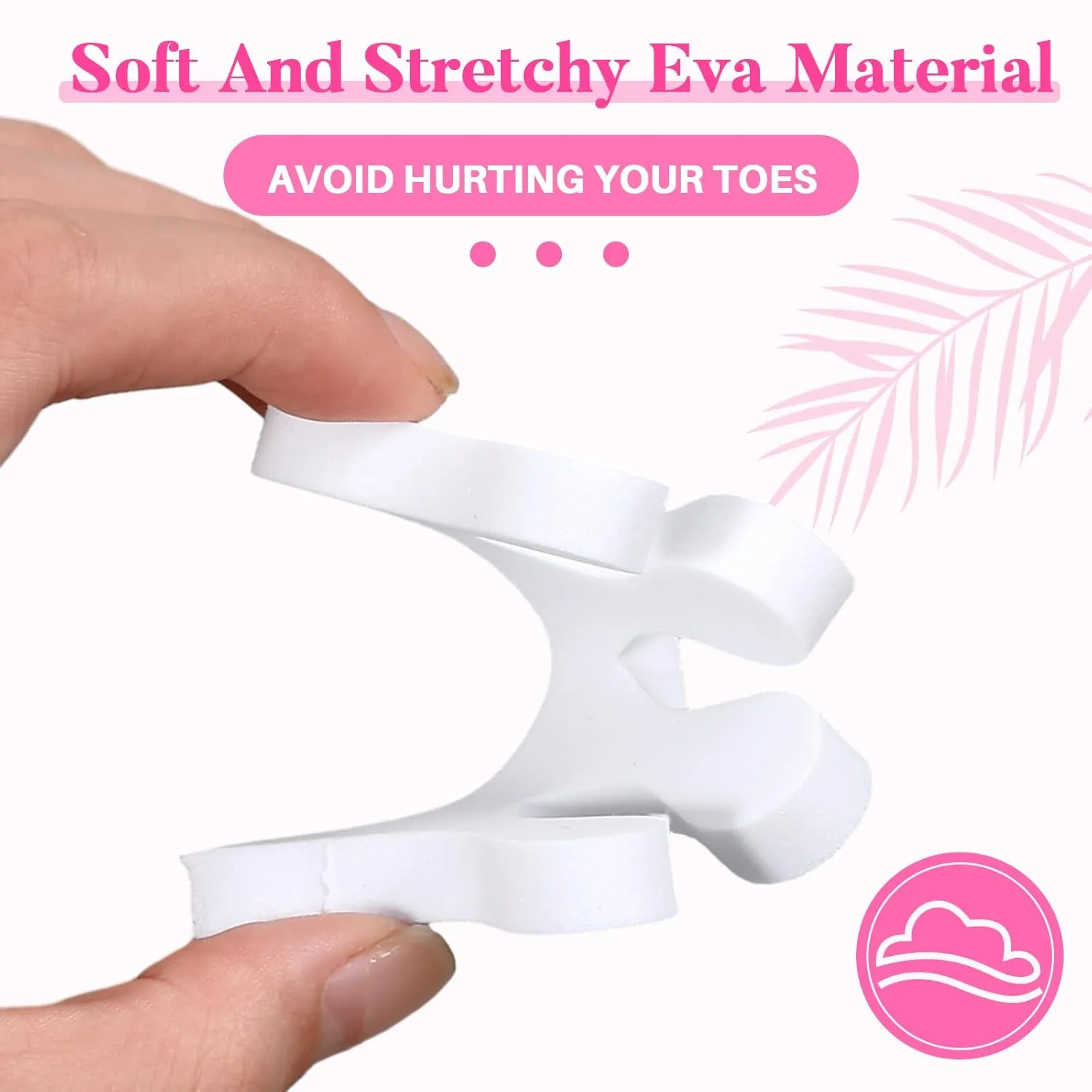 Mumufy 500 Pcs (250 Pairs) Toe Separators Pedicure Tool Kit Soft Toe Spacers for Pedicures Spreaders Finger Dividers for Women Men Feet Nail Toenails Art Painting Polish Spa(White)
