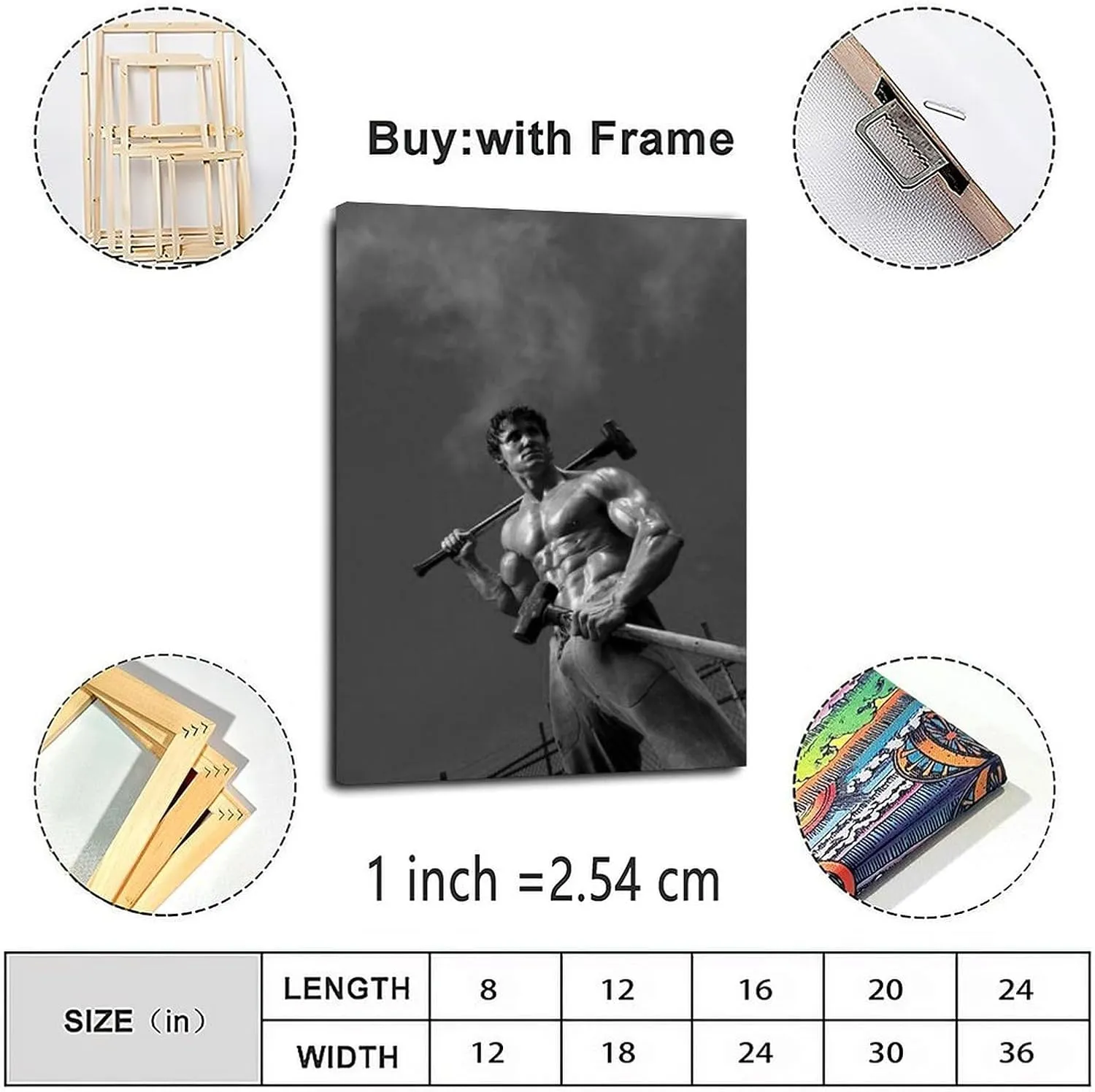 Muscle Man Greg Plitt Mr. Bodybuilder Poster Retro Famous Actor Poster (2) Canvas Painting Posters And Prints Wall Art for Living Room Bedroom Decor 12x18inch(30x45cm) Frame-style