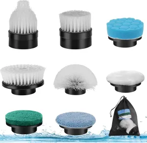 Myteaworld Brushes Heads 8 Interchangeable Brush Heads & Organizer Mesh Bag