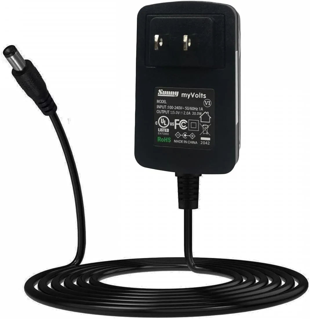 MyVolts 15V Power Supply Adaptor Compatible with Vax HCGRV1B Handheld Vacuum Cleaner - US Plug