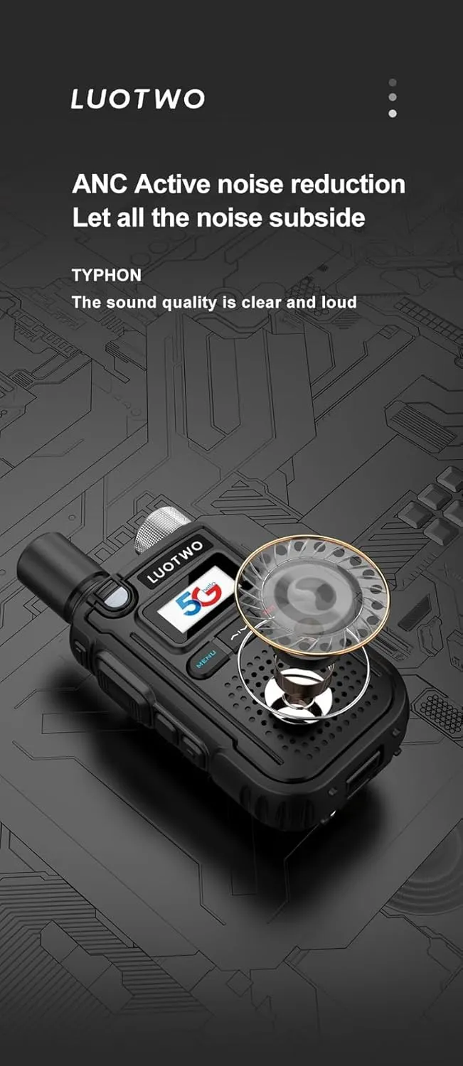N5230 Global Walkie Talkie Long Range with SIM Cards 4G POC Unlimited Range Handheld Walkie Talkie Rechargeable LTE Two Way Radios for Adults,Use for a Lifetime