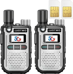 N5230 Global Walkie Talkie Long Range with SIM Cards 4G POC Unlimited Range Handheld Walkie Talkie Rechargeable LTE Two Way Radios for Adults,Use for a Lifetime
