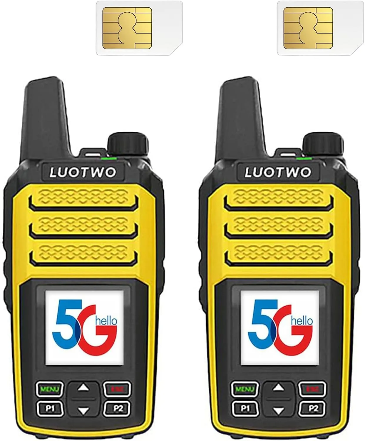 N88 Global Walkie Talkie 4G PoC with SIM Cards Global Radio Unlimited Range PTT Radio LTE Walkie Talkie for Adults Handheld Rechargeable Long Range Intercom 5000km with GPS,Use for a Lifetime