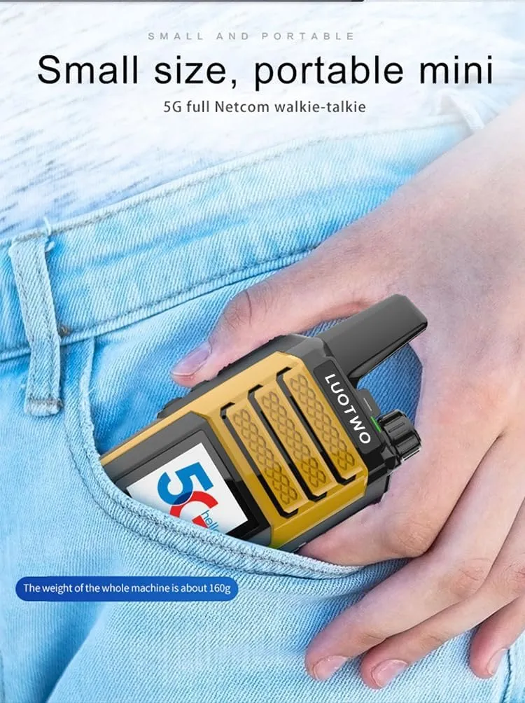 N88 Global Walkie Talkie 4G PoC with SIM Cards Global Radio Unlimited Range PTT Radio LTE Walkie Talkie for Adults Handheld Rechargeable Long Range Intercom 5000km with GPS,Use for a Lifetime