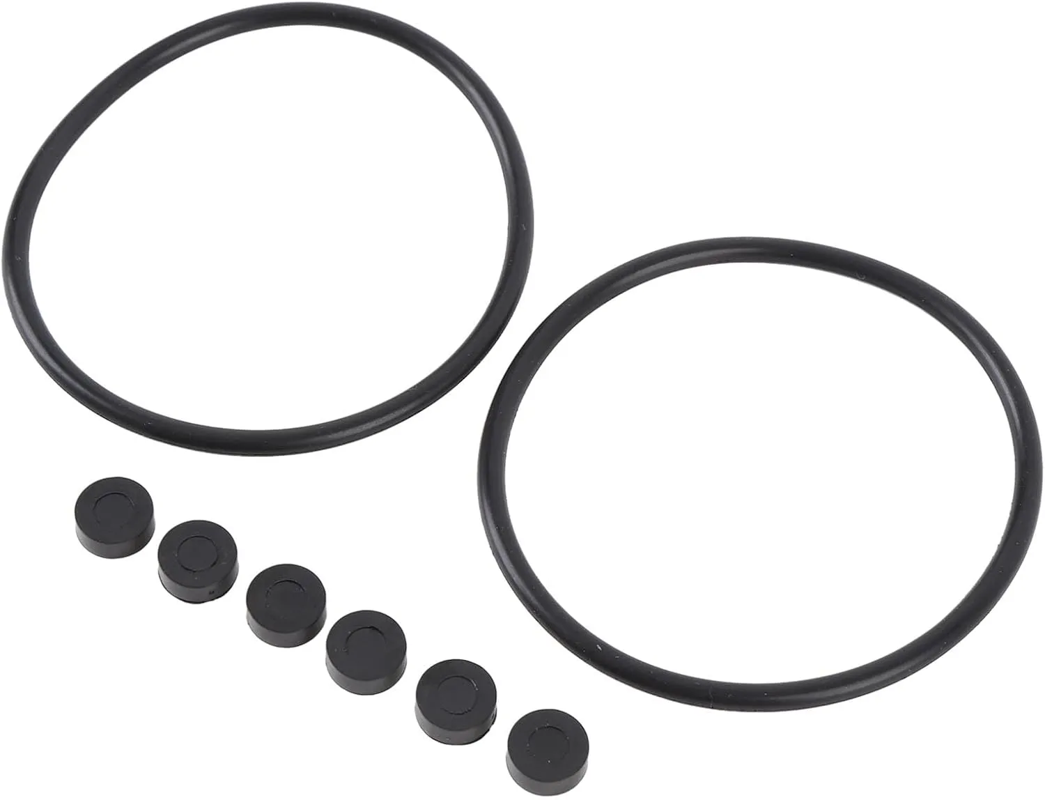 NAB Hub Adapter O Ring Kit, 2pcs Rubber Rings for REVOX NAB Hub Adapter and for Studer Reel to Reel Tape Recorder Adapters, with 4pcs Pucks (Black)