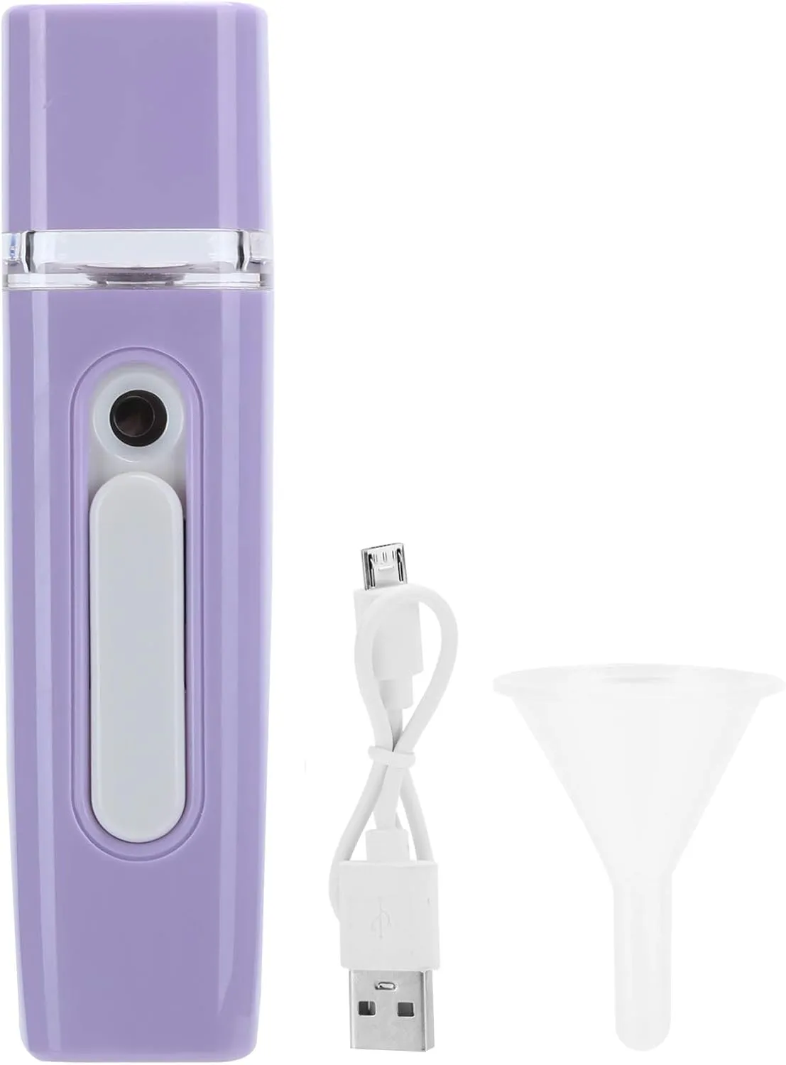 Nano Facial Steamer, 28ml Atomization Humidifier Cool Mist Facial Steamer USB Rechargeable Mist Sprayer for Face, Skin Care, Eyelash Extensions (Purple)