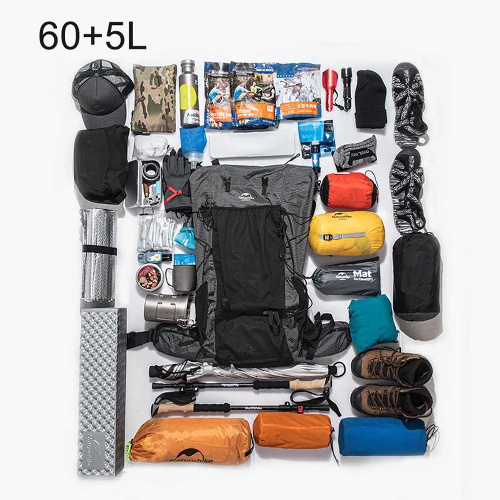 Naturehike Rock 60L 5L Hiking Backpack NH19BP095