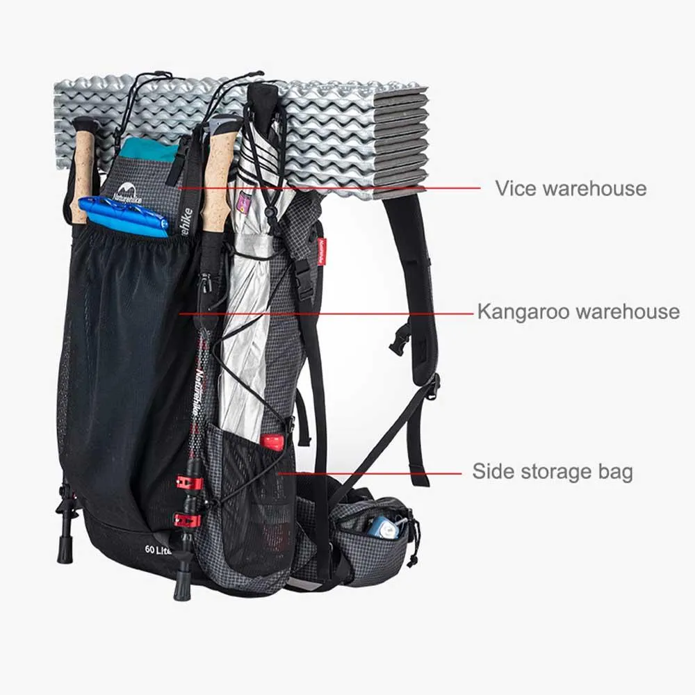 Naturehike Rock 60L 5L Hiking Backpack NH19BP095