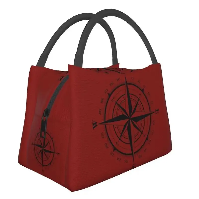 Nautical Cooler Lunch Box Red and White Stripes