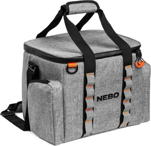 NEBO PolarPak Hybrid Cooler & Warmer Bag | 16 Quart (15L) Capacity, Portable Electric Cooler Backpack, Keeps Drinks Cold & Food Hot, Includes Shoulder Strap, Wall & Car Charger Adapters