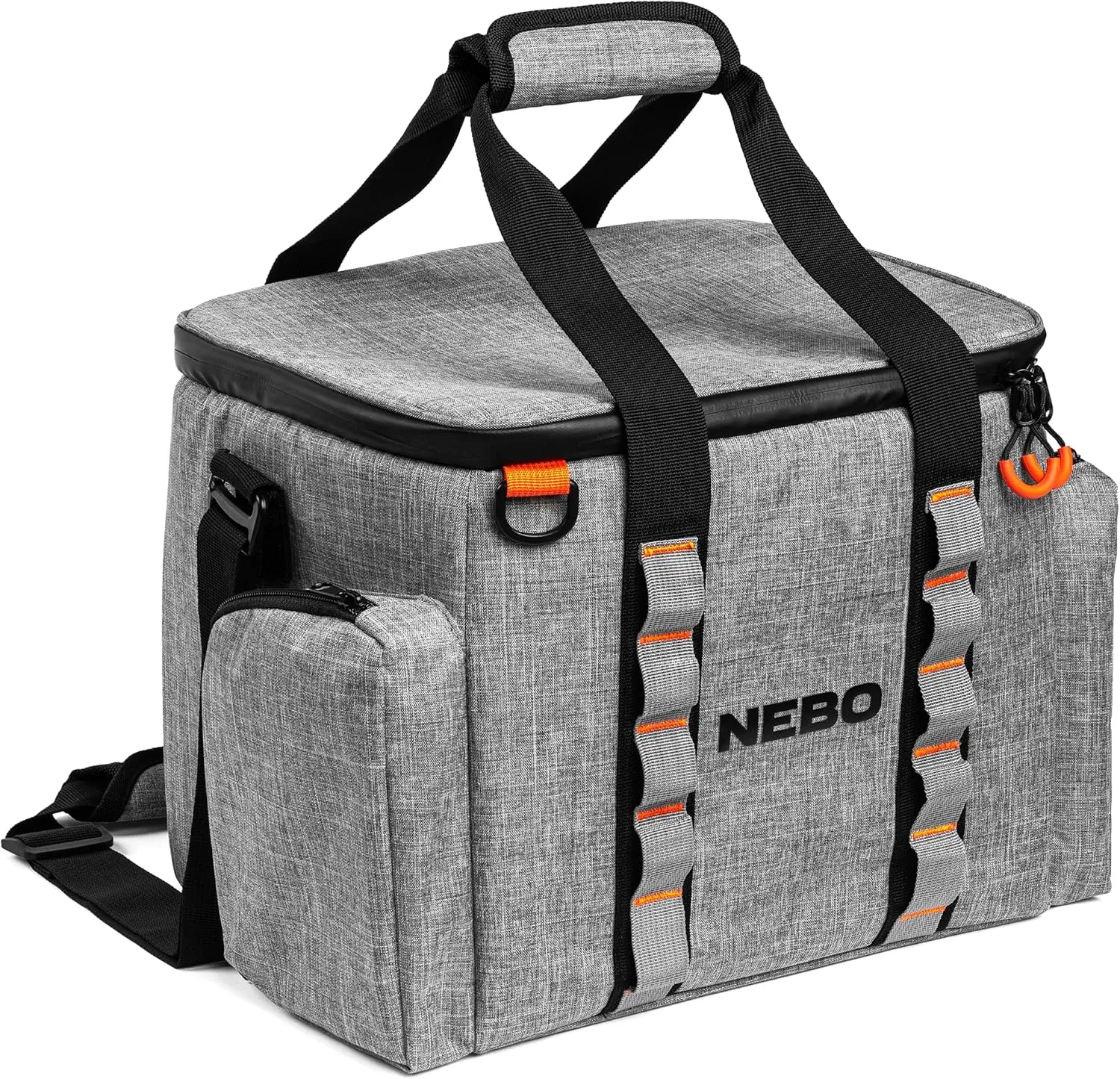 NEBO PolarPak Hybrid Cooler & Warmer Bag | 16 Quart (15L) Capacity, Portable Electric Cooler Backpack, Keeps Drinks Cold & Food Hot, Includes Shoulder Strap, Wall & Car Charger Adapters