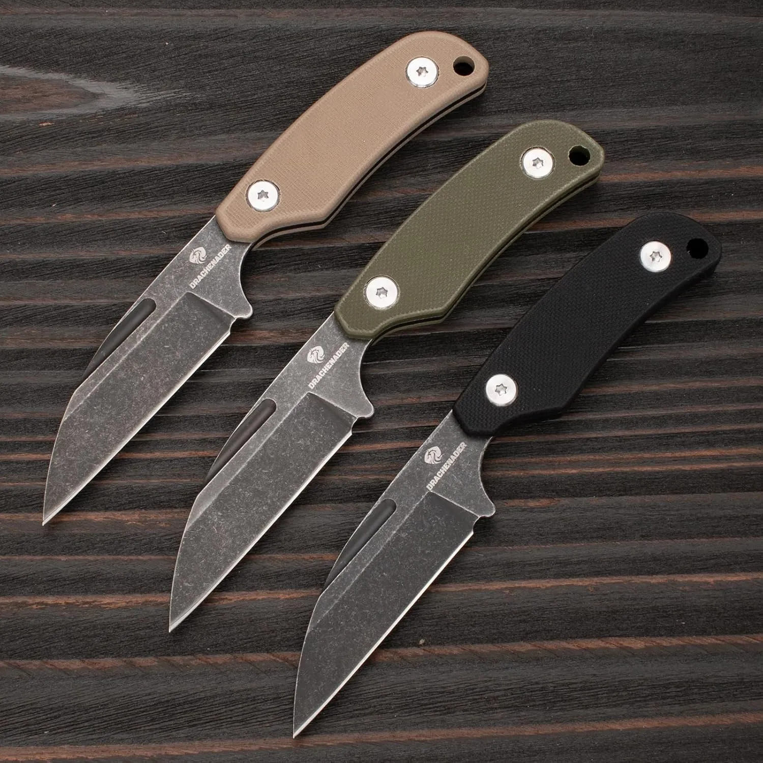 Neck Knife with Sheath and Necklace X-YTT, D2 Steel Sheepsfoot-Point 5.79" Small Fixed Blade Knife for Men, EDC Full Tang Neck Knife with Belt Clip
