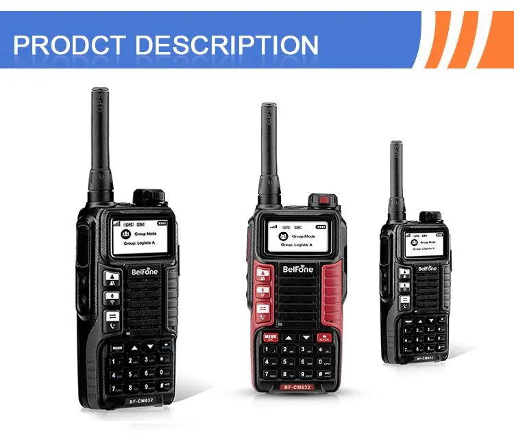  network -Black 1000 KM transceiver gps Heavy reduction BF-CM632 gsm two way walkie-talkie Best-seller Belfone public radio