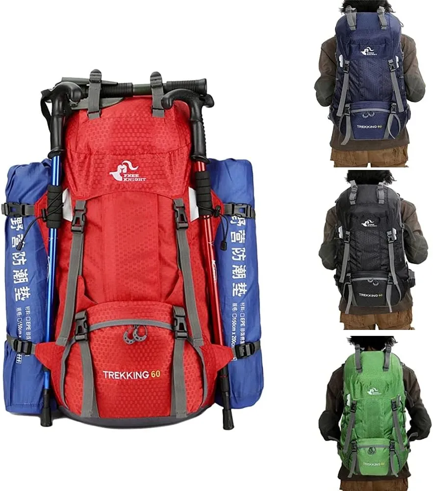 New 50L & 60L Outdoor Backpack Camping Climbing Bag Waterproof Mountaineering Hiking Backpacks Molle Sport Bag Climbing Rucksack