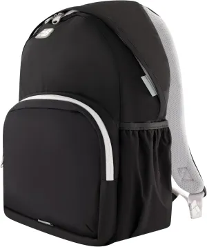 New Balance Heritage Laptop Backpack, Casual Commuter Travel Bag for Men and Women, Black, 18 Inches
