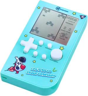 New Block Game Console with 26 Game Macaron Colors Retro Game Machine Pocket Game Machine Brick Game/Racing/Tank Battle Puzzle Toy Electronic Nostalgic Handheld Device Children's Gift (Green)