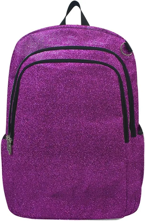 NGIL Glitter Performance Large Canvas Sports Backpack, Dance Backpack, Gymnastics, Cheerleader Essential Backpacks (Glitter-Purple)