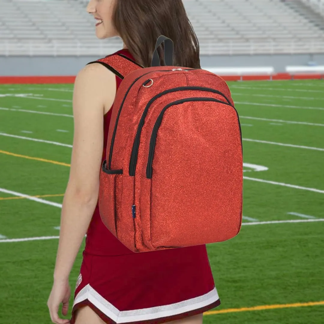 NGIL Glitter Performance Large Canvas Sports Backpack, Dance Backpack, Gymnastics, Cheerleader Essential Backpacks (Glitter-Purple)