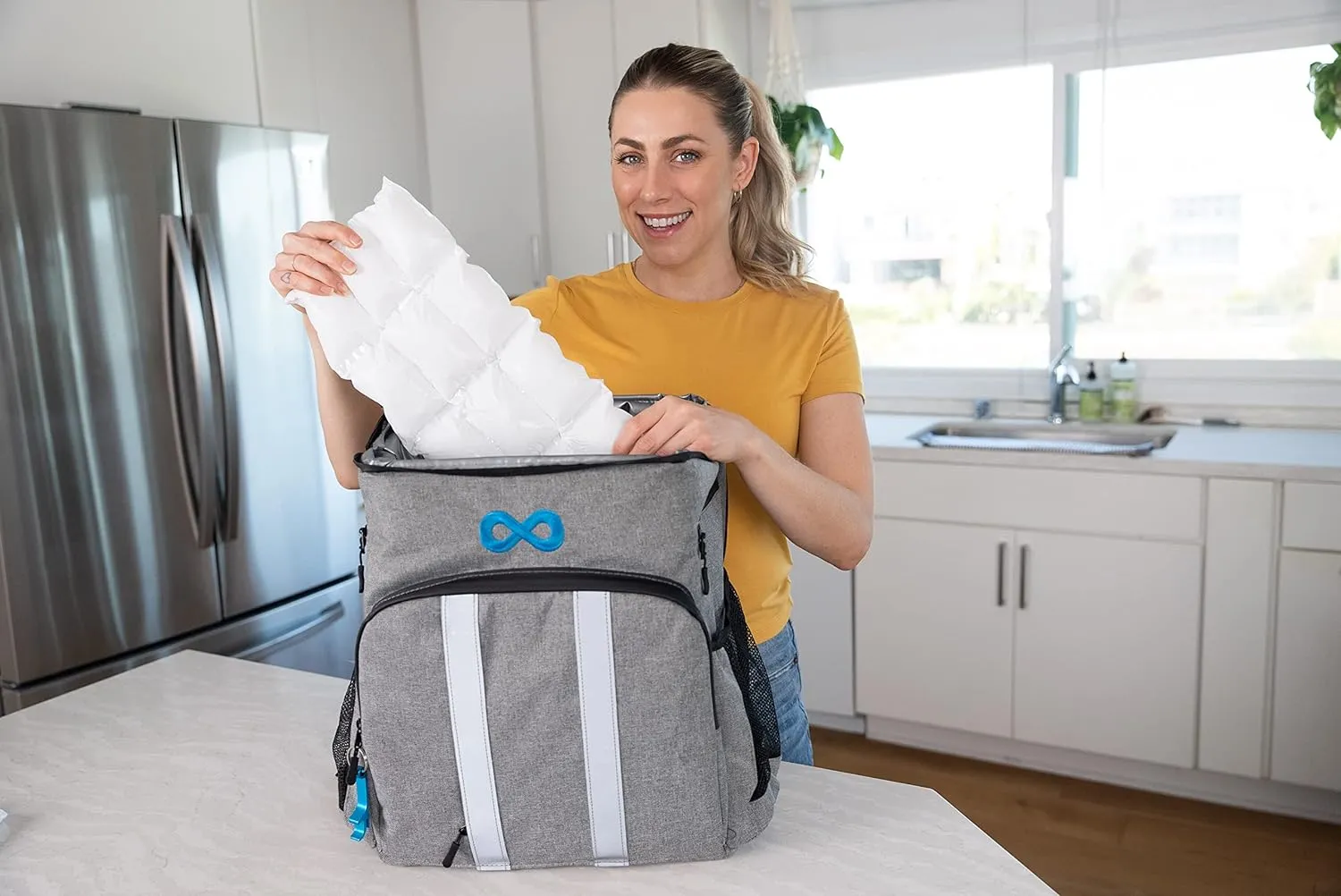 Nice Packs Reusable Dry Ice Packs for Shipping Frozen Food, Coolers, Lunch Boxes - Flexible and Long Lasting (25 Large Sheets)
