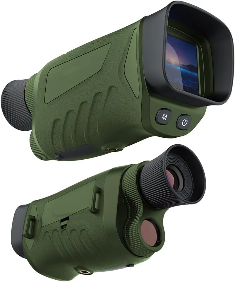 Night Vision Binoculars Scope, Monocular Night Vision Goggles with Strap 3W Infrared Monocular 2.5KD Night Vision for Camping Hunting