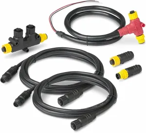 NMEA 2000 Starter Kit, Backbone Cables Drop Cables Dual Tees Kits Terminators Marine 2K Network for Lowrance Simrad Garmin Dual Device
