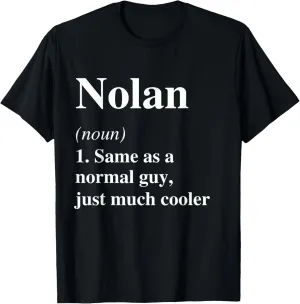 Nolan Definition Name Cool Funny Personalized Birthday T-Shirt