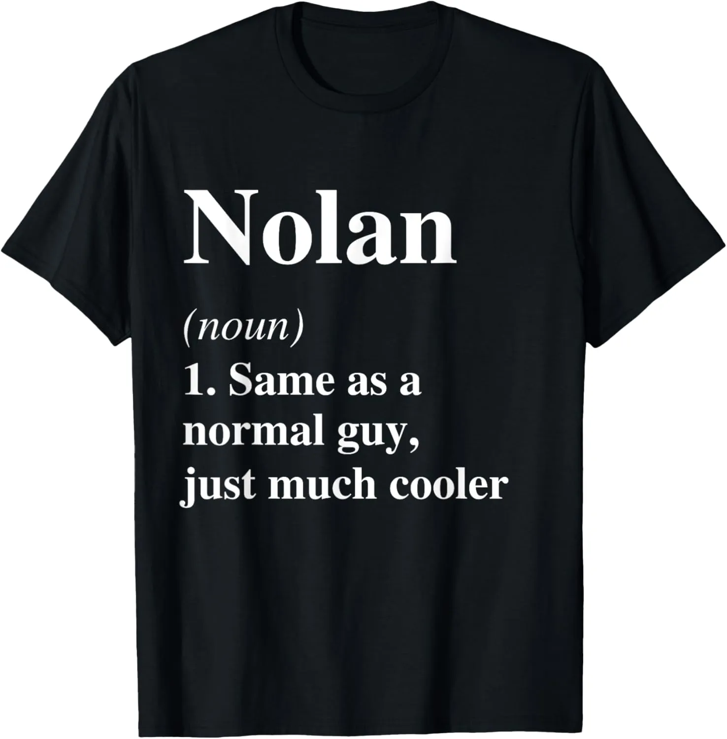 Nolan Definition Name Cool Funny Personalized Birthday T-Shirt