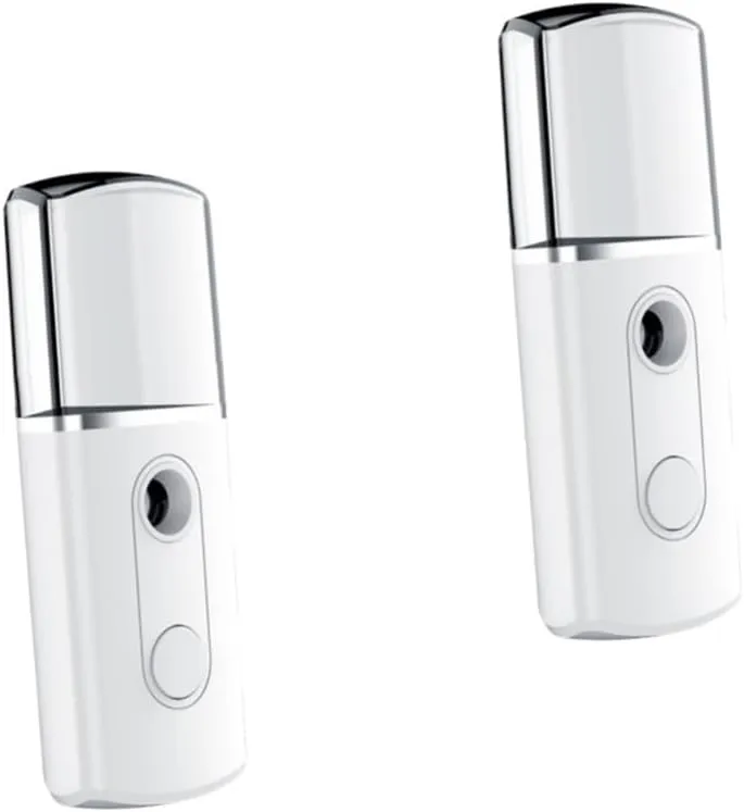 NOLITOY 2pcs Creative Nano Mist Sprayer USB Rechargeable Handheld Facial Humidifier for Deep Skin Hydration Portable Design for Women and Girls Go Moisturizing