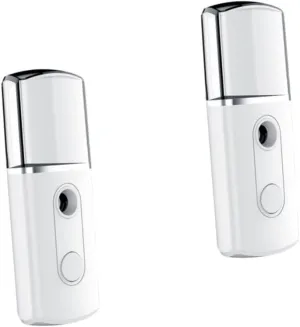 NOLITOY 2pcs Creative Nano Mist Sprayer USB Rechargeable Handheld Facial Humidifier for Deep Skin Hydration Portable Design for Women and Girls Go Moisturizing