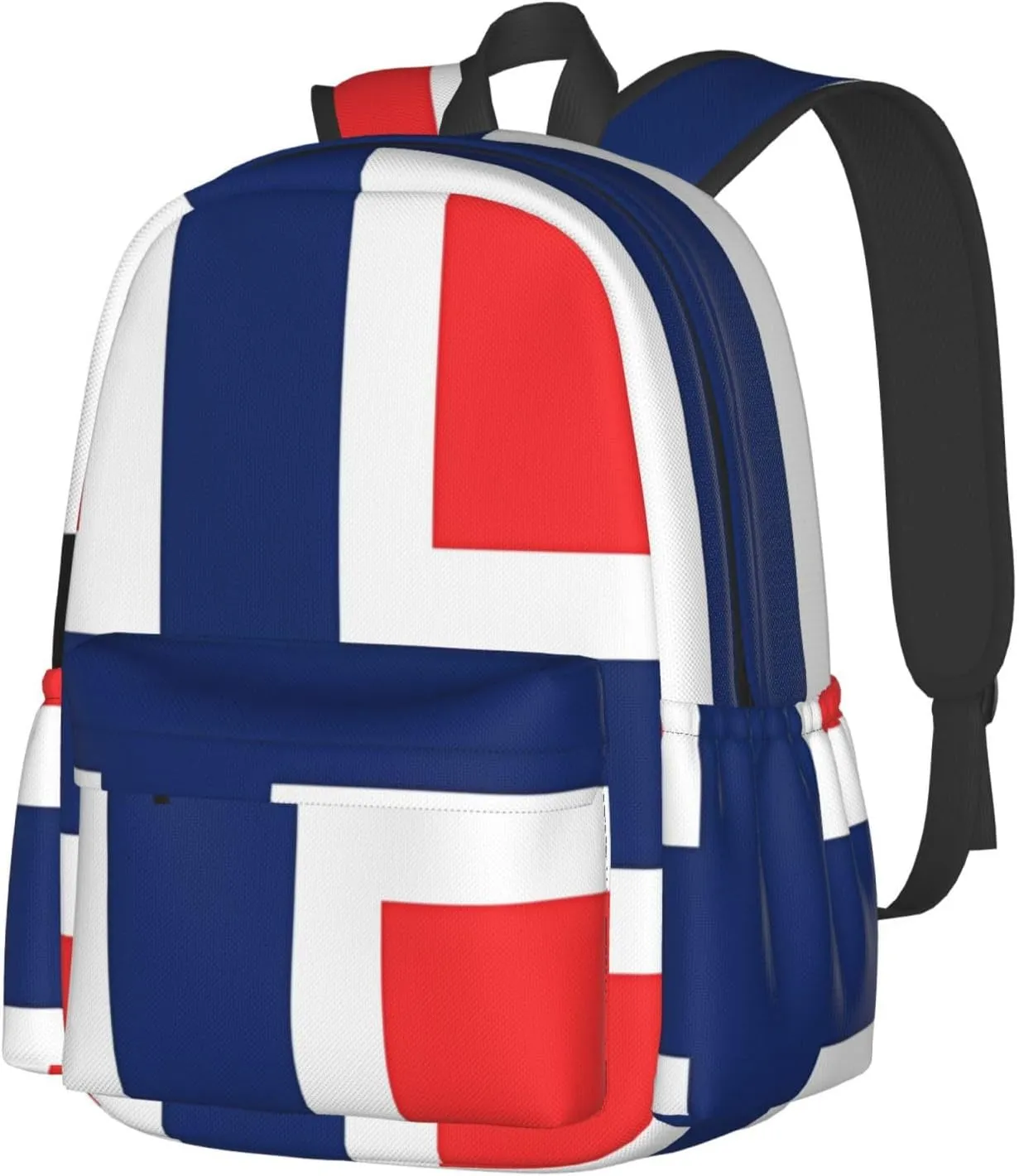 Norway Norwegian Flag Round Backpack Large Capacity Backpack Lightweight Double Shoulder Bag For Women Men Travel