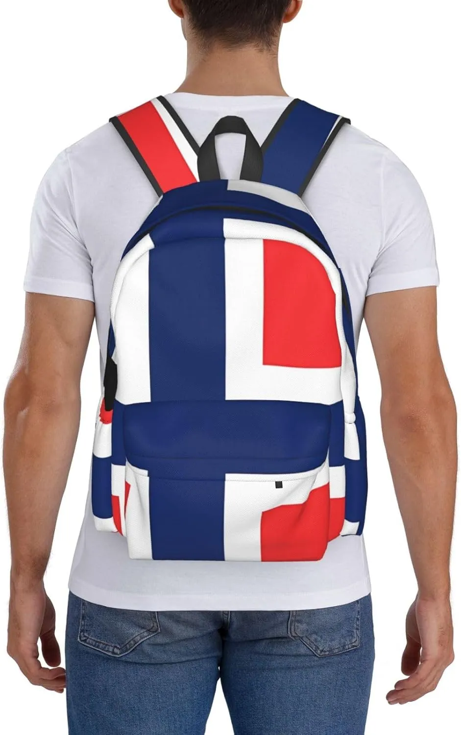Norway Norwegian Flag Round Backpack Large Capacity Backpack Lightweight Double Shoulder Bag For Women Men Travel