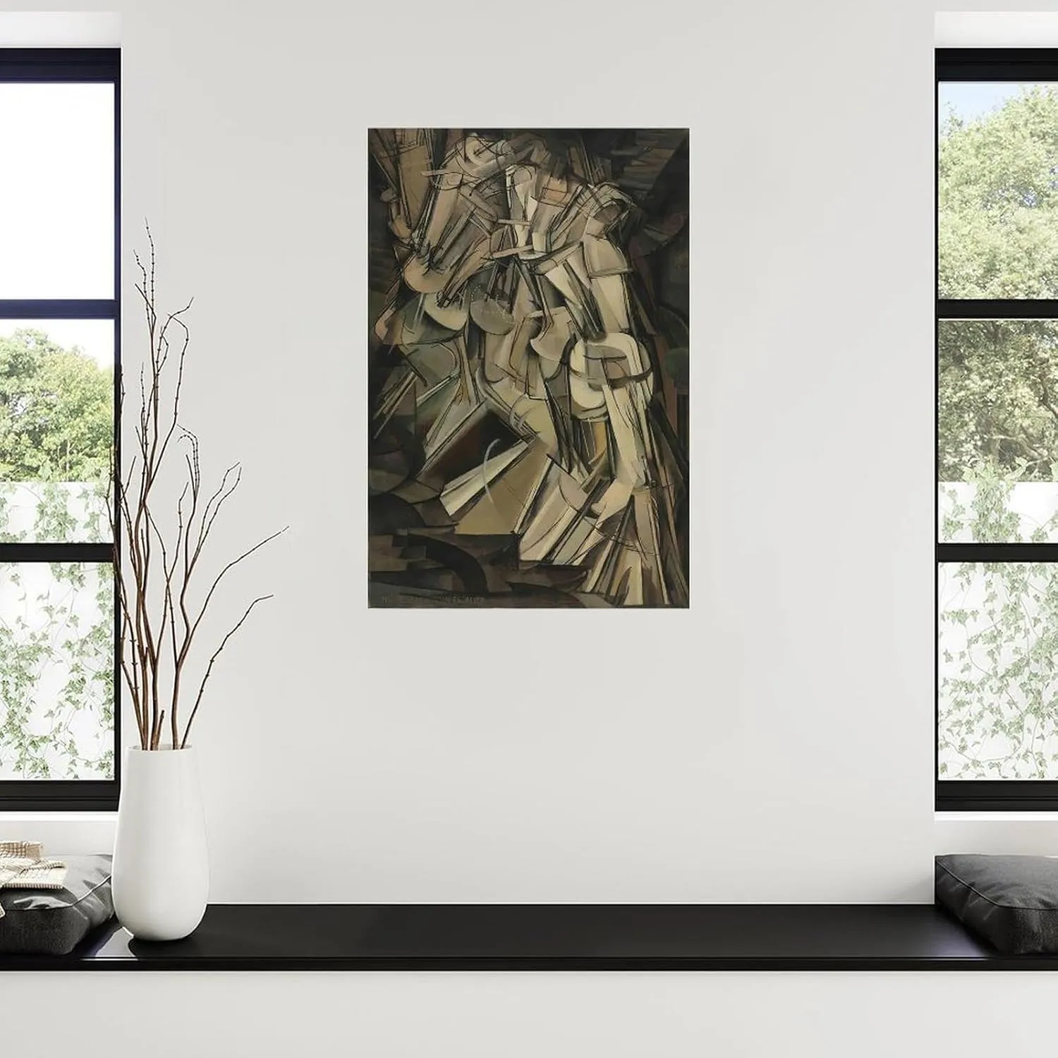 Nude Descending A Staircase, No. 2 by Marcel Duchamp Canvas Painting Wall Art Poster for Bedroom Living Room Decor 08x12inch(20x30cm) Unframe-style