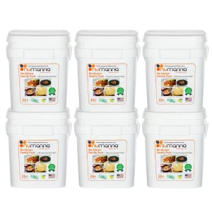 Numanna Mega No-Gluten Family Pack Buckets 756 Servings Breakfast, Lunch, Dinner Meals Non-Gmo, No Msg, No Added Preservatives Easy to Prepare Emergency Survival Food Made in USA 25 Year Shelf Life