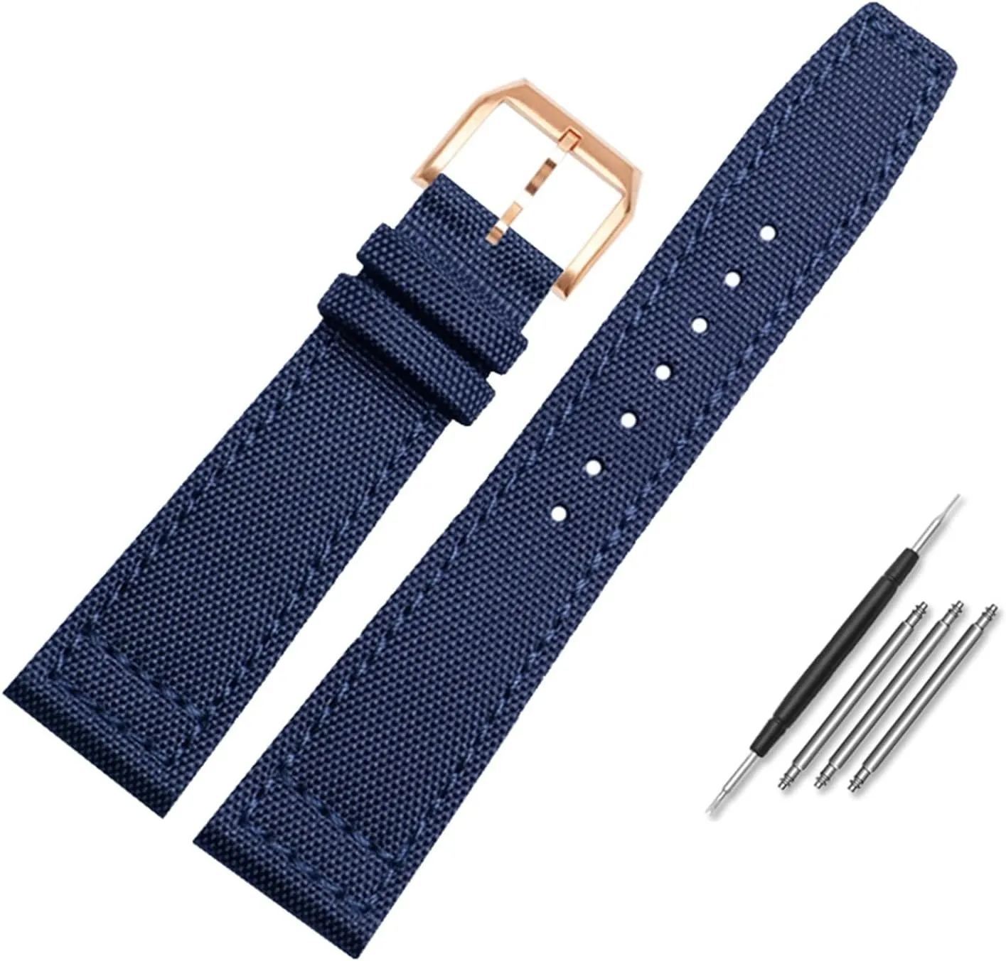 Nylon Waterproof Warchband Fit For Universal Fit For Pilot Fit For Portuguese Canvas back Leather men's Watch Strap Army Green 20 21MM 22MM Bracelet