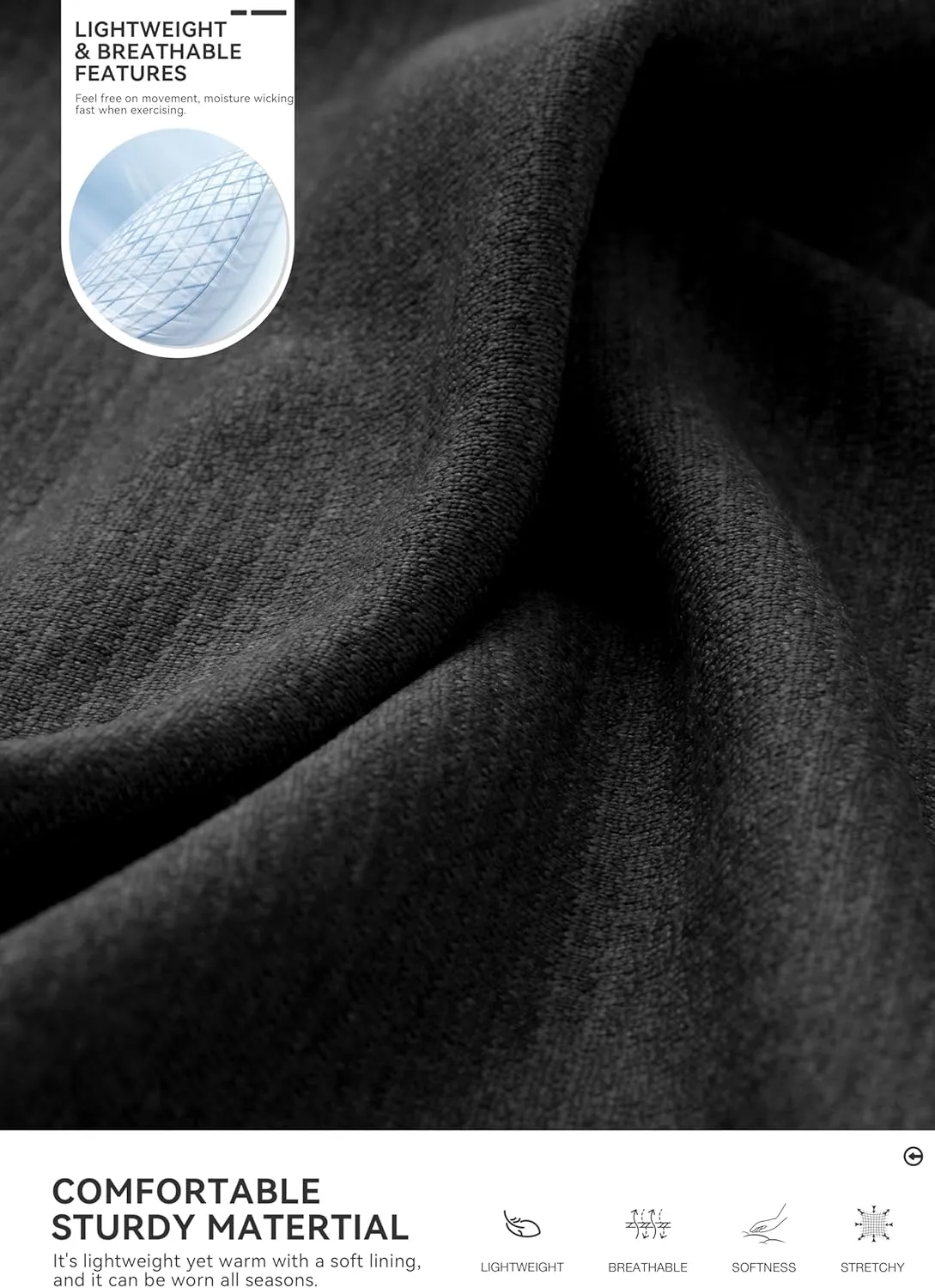 Obla Golf Quarter Zip Pullover for Men Mock Neck Sweatshirt Lightweight Sun Protection Men's Long Sleeve Golf Shirt