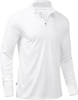 Obla Golf Quarter Zip Pullover for Men Mock Neck Sweatshirt Lightweight Sun Protection Men's Long Sleeve Golf Shirt