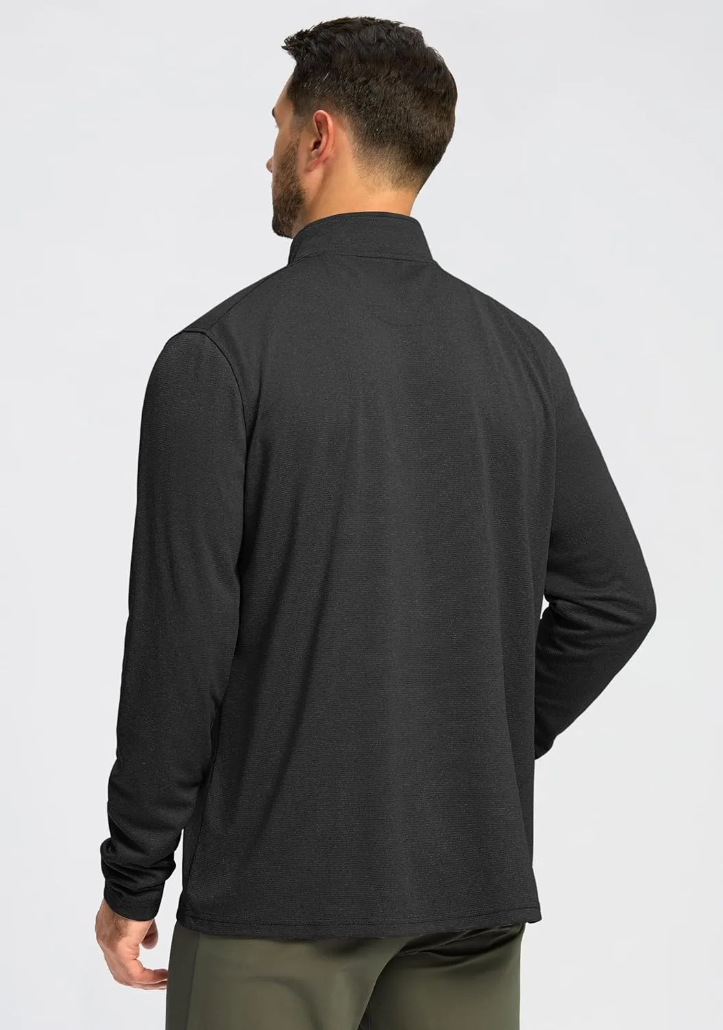 Obla Golf Quarter Zip Pullover for Men Mock Neck Sweatshirt Lightweight Sun Protection Men's Long Sleeve Golf Shirt