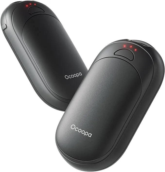OCOOPA 2in1 Magnetic Rechargeable Hand Warmers, Electric Pocket-Sized Handwarmers, Light Sleek Stylish, UL Certified, 3 Heat Settings, Electronic Gifts for Men, Women Purse Must Haves, UT3 Lite