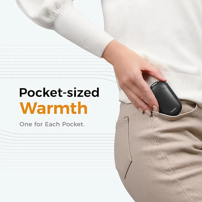 OCOOPA 2in1 Magnetic Rechargeable Hand Warmers, Electric Pocket-Sized Handwarmers, Light Sleek Stylish, UL Certified, 3 Heat Settings, Electronic Gifts for Men, Women Purse Must Haves, UT3 Lite