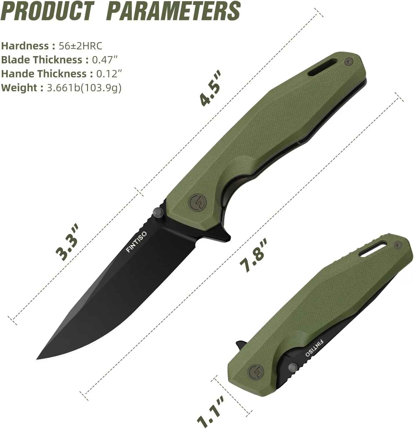 Odyssey Pocket Knife, 3.22" Folding knife with Premium 14C28N Blade, G10 Handle, Small EDC Knife with Pocket Clip for Men Women, Sharp Outdoor Camping Survival Hiking Knives