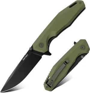 Odyssey Pocket Knife, 3.22" Folding knife with Premium 14C28N Blade, G10 Handle, Small EDC Knife with Pocket Clip for Men Women, Sharp Outdoor Camping Survival Hiking Knives