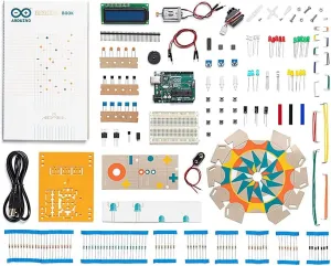 Official Arduino Starter Kit [K000007] – 12 DIY Projects with Electronic Components & English Projects Book – Original Kit from Italy