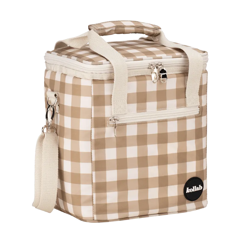 Olive Check Mini Cooler