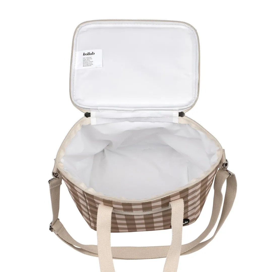 Olive Check Mini Cooler
