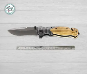 Olive Wood Pocket Knife for laser engraving