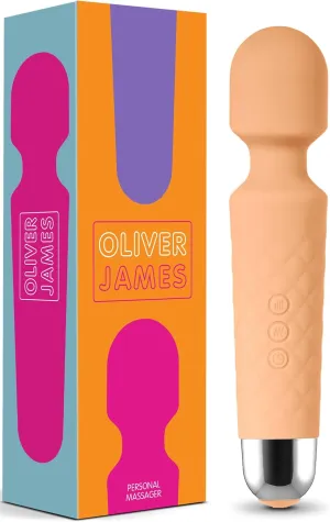 Oliver James Vibrator Wand for Women (Small) | Quiet Vibrating Dildo with 20 Patterns and 8 Speeds for Sexual Pleasure | Adult Sex Toys for Woman and Clit Stimulator Vibrators | Sexy Gifts for Her