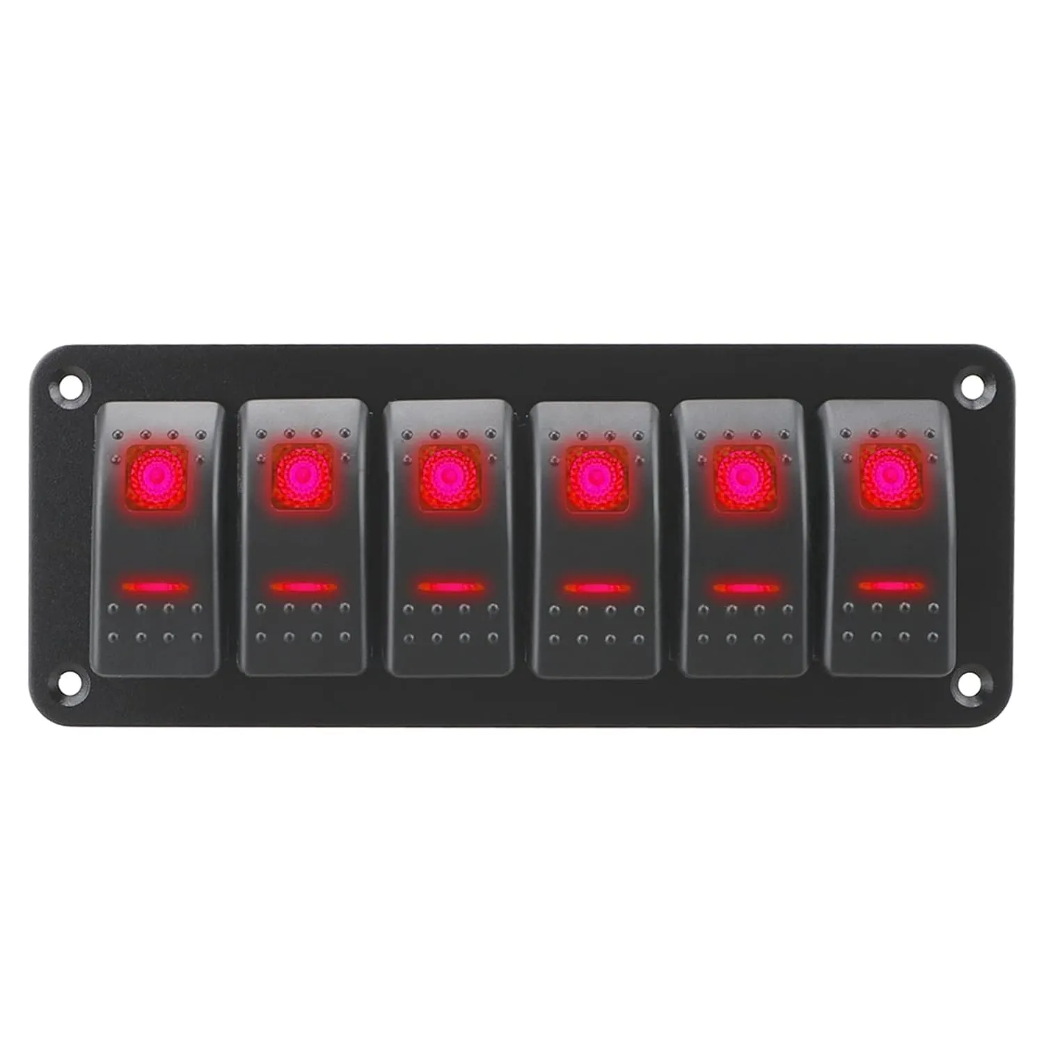 ON-Off Rocker Switch Panel Light Toggle 12V / 24V 6 Buttons Waterproof LED Cartronics for Marine Boat Caravan RV Car Accessories(Others 2 Buttons)