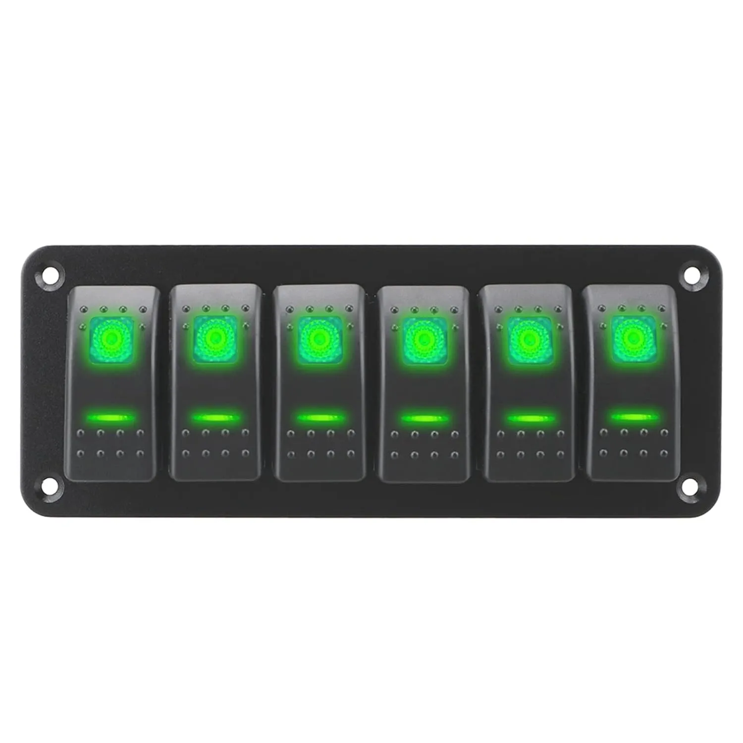 ON-Off Rocker Switch Panel Light Toggle 12V / 24V 6 Buttons Waterproof LED Cartronics for Marine Boat Caravan RV Car Accessories(Others 2 Buttons)