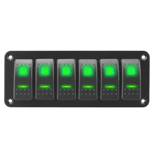 ON-Off Rocker Switch Panel Light Toggle 12V / 24V 6 Buttons Waterproof LED Cartronics for Marine Boat Caravan RV Car Accessories(Others 2 Buttons)